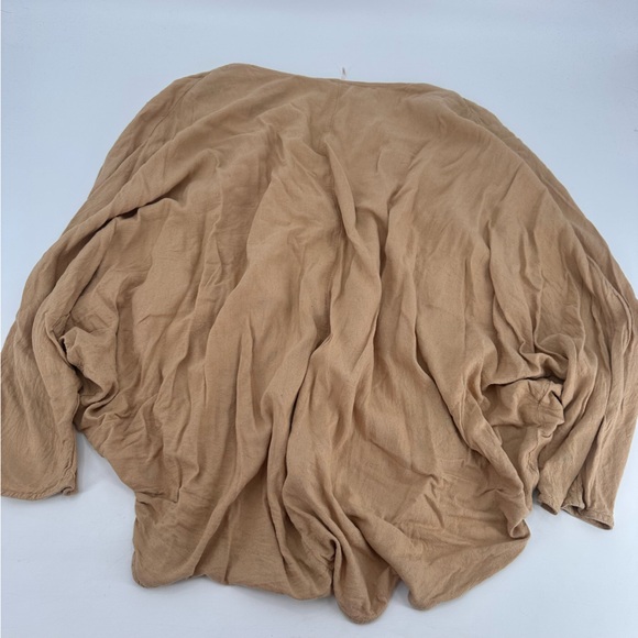 Free People What A Statement Oversized Boho Tunic Top Oat Bran Size XL - Picture 5 of 7